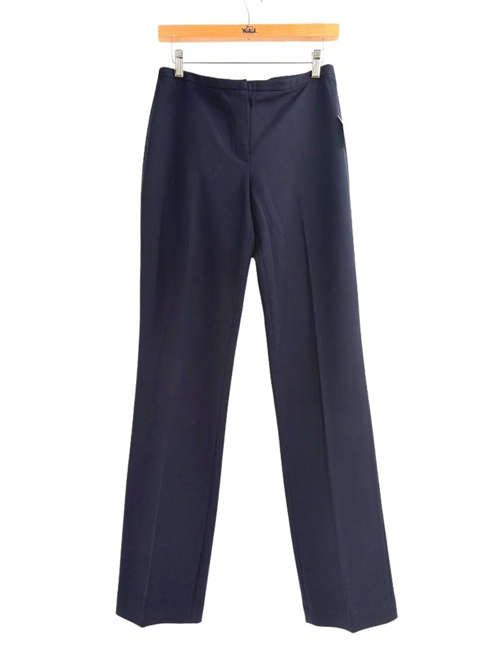 NWT Tahari Womens 4 Terry Straight Pants Midnight Dream Dark Academia Classic